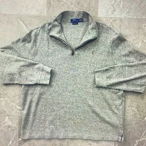Polo by Ralph Lauren Heather Gray Quarter-Zip Pullover